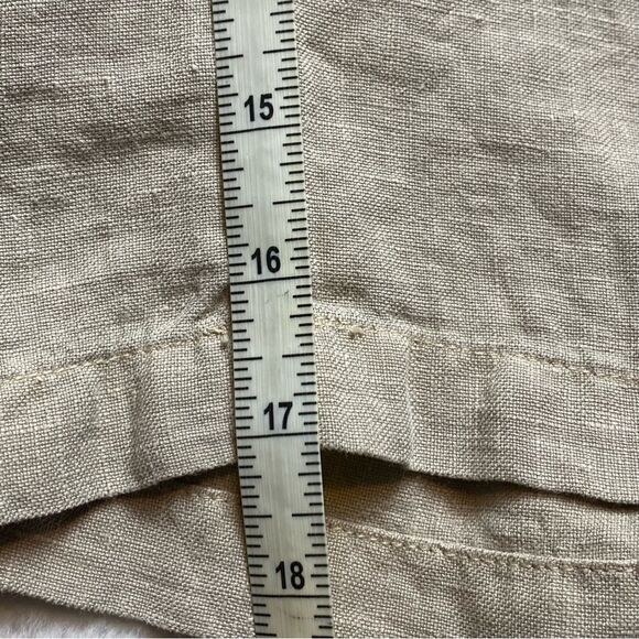 Juicy Couture 100% Linen Khaki Bermuda Button Fly Pants Size XL - Picture 12 of 12